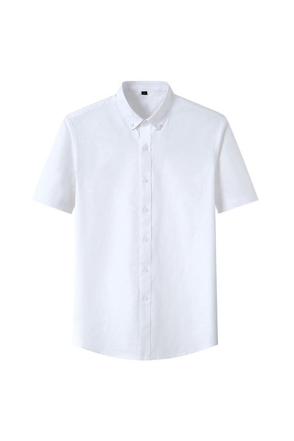 Men's Check Pocket Buckle Lapel Shirt - Short Sleeve Fashionable Top for Daily Wear