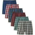 thumbnail image 1 of Men's Checker Plaid Shorts Assorted Cotton Blend Boxers Trunks Underwear (L, 3 Pack), 1 of 4