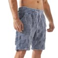 thumbnail image 1 of Men's Checkerboard Fleece Lounge Shorts Soft Short Pants for Sleepwear Above Knee Length Pajama Shorts with Pockets Elastic Waist Drawstring Sweat Shorts, 1 of 8