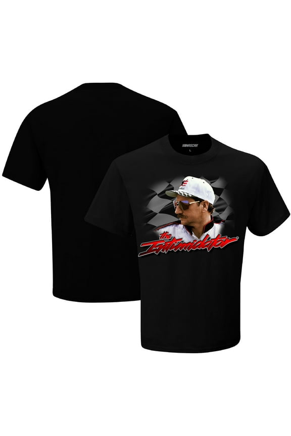Men's Checkered Flag Black Dale Earnhardt Intimidator T-Shirt