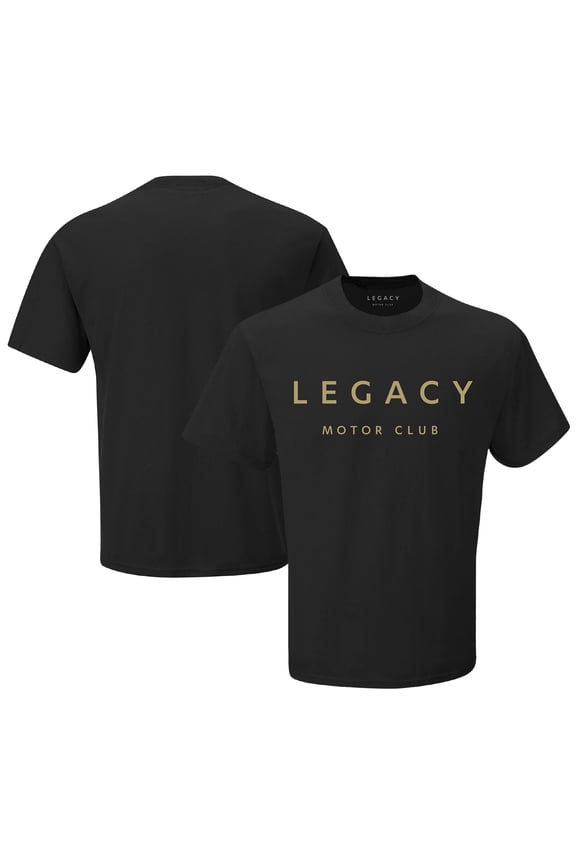 Men's Checkered Flag Black Legacy Motor Club Team T-Shirt
