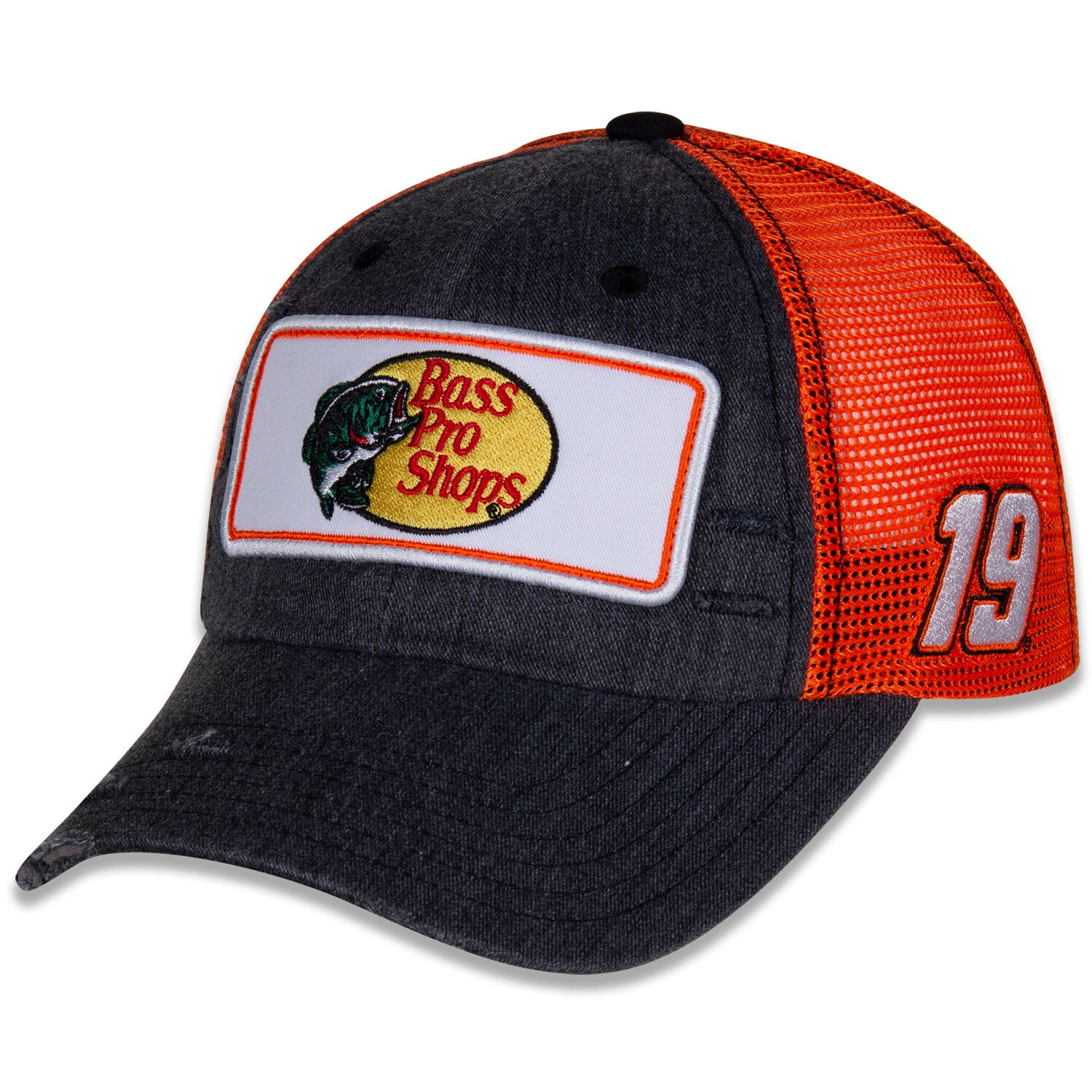 Men s Checkered Flag Black Martin Truex Jr Retro Patch Snapback