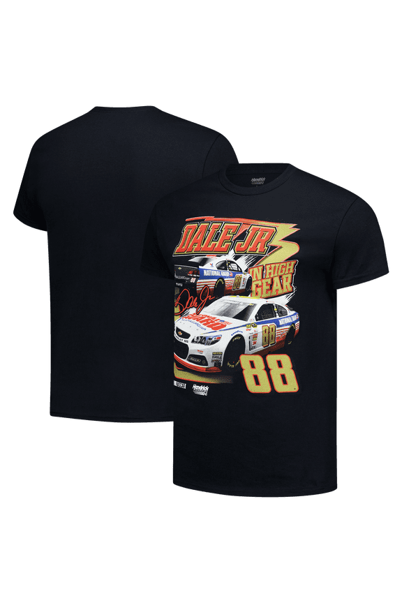 Men's Checkered Flag Sports Black Dale Earnhardt Jr. 1-Spot Pit Road Graphic Car T-Shirt