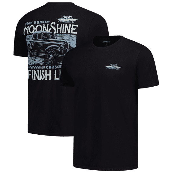 Men's Checkered Flag Sports Black NASCAR 2-Spot Moonshine Finish Line Tee