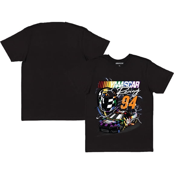 Men's Checkered Flag Sports Black NASCAR YAAASCAR Pride T-Shirt