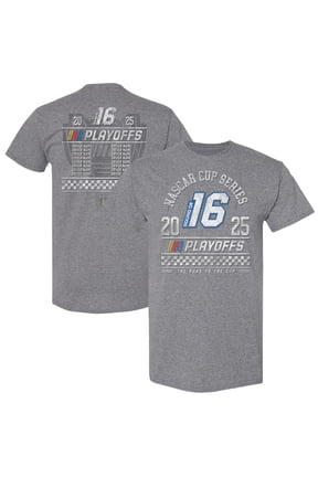 Men's Checkered Flag Sports Heather Gray Playoff Roster T-Shirt