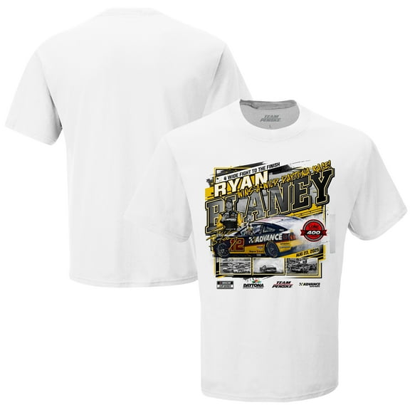 Men's Checkered Flag Sports White Ryan Blaney 2025 Coke Zero Sugar 400 Race Winner T-Shirt
