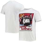 Mens Checkered Flag White Wood Brothers Racing Pit Crew T-Shirt
