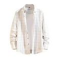 thumbnail image 1 of BVnarty Plaid Shirts for Men Checkered Long Sleeve Shirt Casual Button-Up Fashionable Lapel Top Perfect for Spring and Summer Outings, 1 of 3