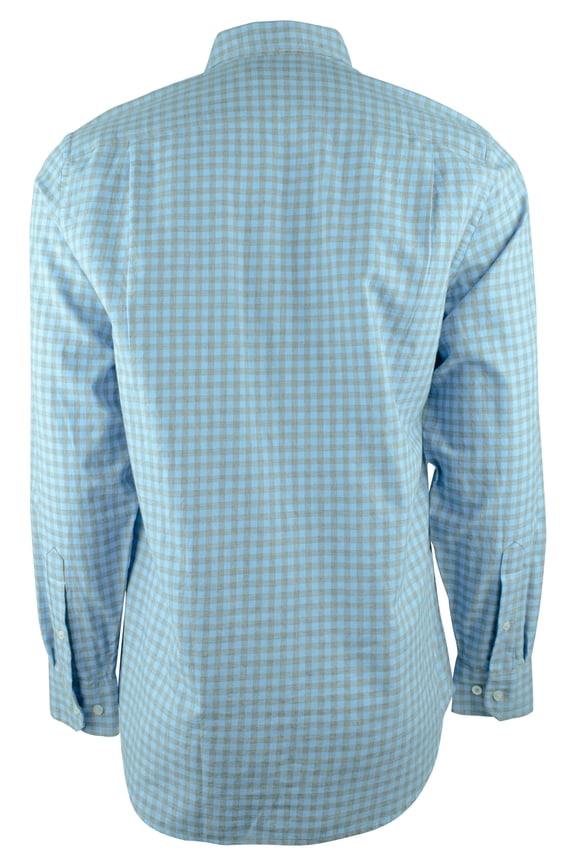 Men's Checkered Oxford Button Down Shirt-OC-S