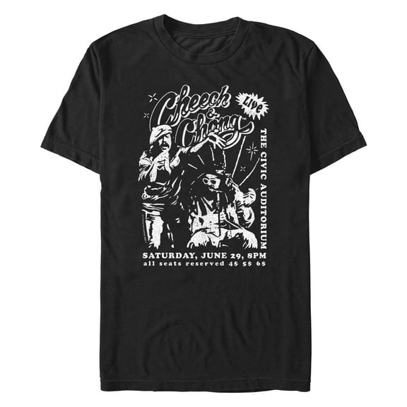 Men's Cheech & Chong Live Show Poster Graphic T-Shirt