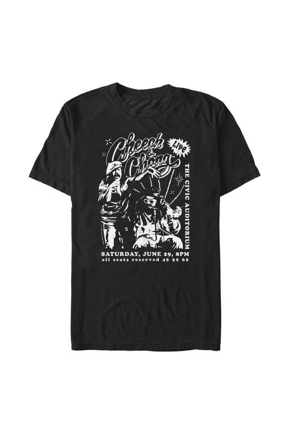 Men's Cheech & Chong Live Show Poster Graphic T-Shirt