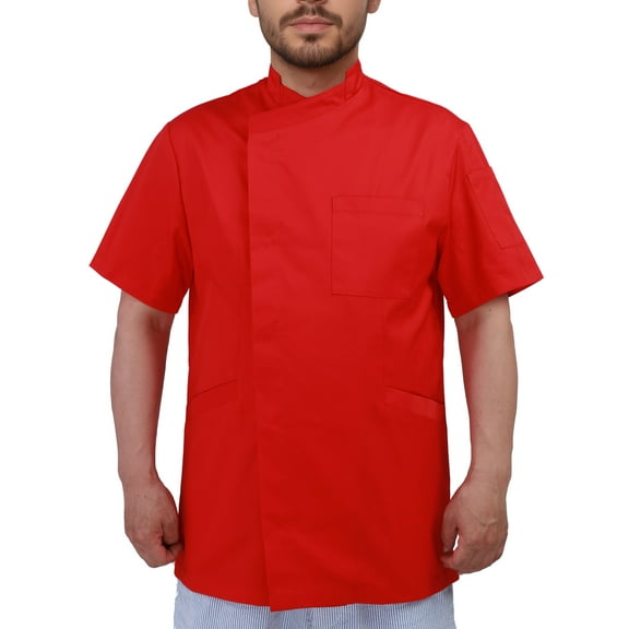 Men's Chef Coat Short Sleeve Chef Jacket