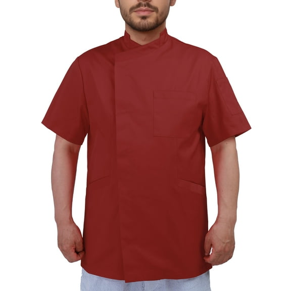 Men's Chef Coat Short Sleeve Chef Jacket