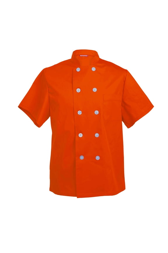 Men's Chef Coat Short Sleeve Chef Shirt Cook Coat Barista Baker Uniform Restaurant Clothes Barista Shirt