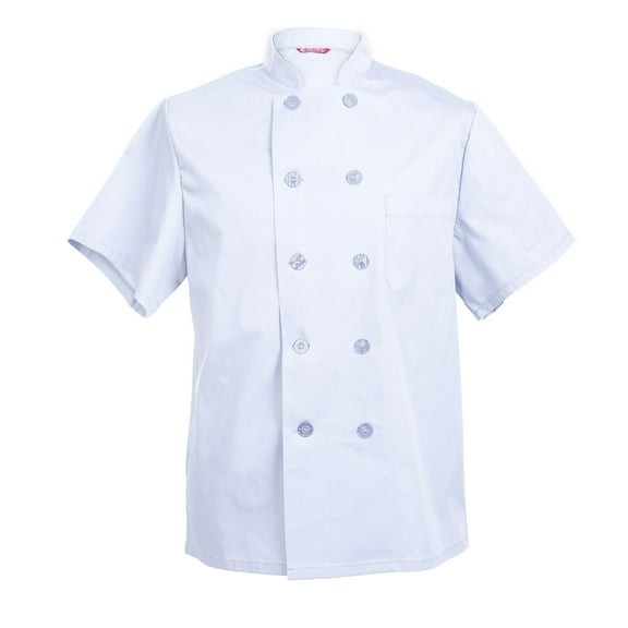 Men's Chef Coat Short Sleeve Chef Shirt Cook Coat Barista Baker Uniform Restaurant Clothes Barista Shirt