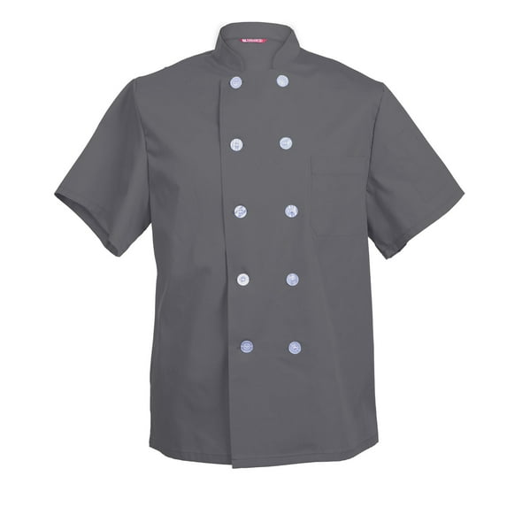 Men's Chef Coat Short Sleeve Chef Shirt Cook Coat Barista Baker Uniform Restaurant Clothes Barista Shirt