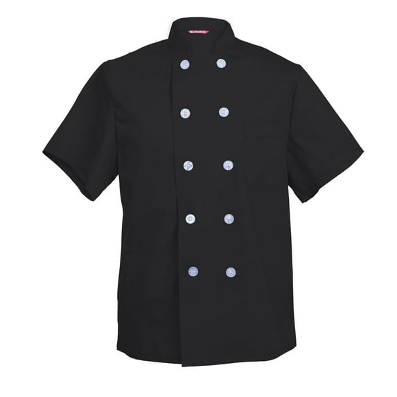 Men's Chef Coat Short Sleeve Chef Shirt Cook Coat Barista Baker Uniform Restaurant Clothes Barista Shirt
