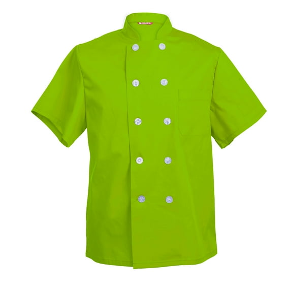 Men's Chef Coat Short Sleeve Chef Shirt Cook Coat Barista Baker Uniform Restaurant Clothes Barista Shirt