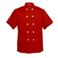 thumbnail image 1 of Men's Chef Coat Short Sleeve Chef Shirt Cook Coat Barista Baker Uniform Restaurant Clothes Barista Shirt, 1 of 3
