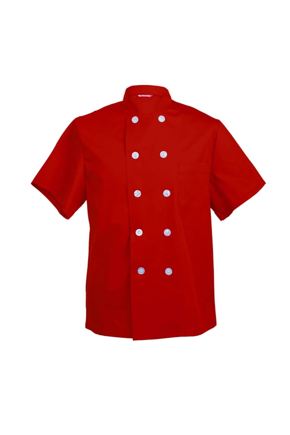 Men's Chef Coat Short Sleeve Chef Shirt Cook Coat Barista Baker Uniform Restaurant Clothes Barista Shirt