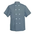 thumbnail image 1 of Men's Chef Coat Short Sleeve Chef Shirt Cook Coat Barista Baker Uniform Restaurant Clothes Barista Shirt, 1 of 3