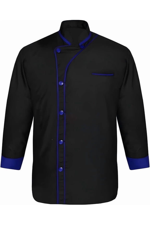 Men’s Chef Coat Uniform Jacket Poly Cotton 3/4 Sleeve Professional Kitchen Restaurant Bakery Culinary Chef Wear