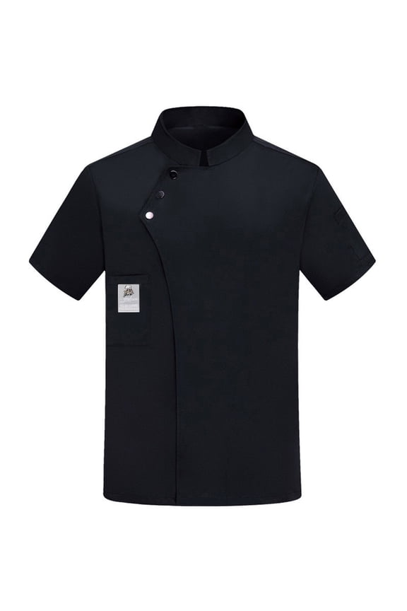 Men's Chef Jacket Short Sleeve Chef Work Uniform Restaurant Kitchen Workwear