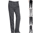 thumbnail image 1 of Men's Chef Pants Stylish Casual Elastic Waist Striped Work Pant Lightweight Comfy Classic Fit Work Uniform with Pockets Zebra 2XL, 1 of 3