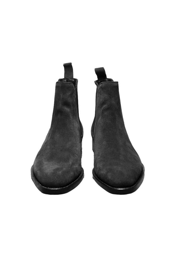 Men's Chelsea Boots Suede Dress Boots Motorcycle Combat Boots Faux Leather Chukka Ankle Boots Slip On Boots