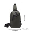 thumbnail image 1 of Men's Chest Bag Casual Crossbody USB Charging Port Large Capacity Waterproof Lightweight Breathable Adjustable Strap Multiple Compartments for Travel Business Outdoor Everyday Use, 1 of 5
