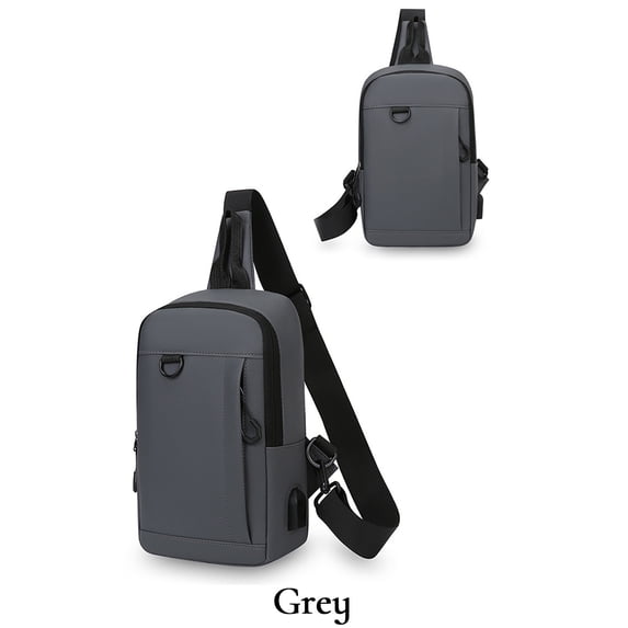 Men’s Chest Bag Small Crossbody Backpack, Lightweight Shoulder Sling Bag with Multi Pockets, Water Resistant Sports Running Travel Bag for Hiking Cycling Outdoor