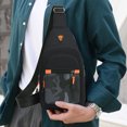 thumbnail image 1 of Men's Chest Bag,Sports Luminous Crossbody Bag,Casual Shoulder Sling Bag,Outdoor Travel Bag,Multifunctional Pocket Bag,Reflective Street Bag,Phone Wallet Bag Holiday Gifts, 1 of 6