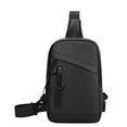 thumbnail image 1 of Men's Chest Bag Waterproof Crossbody Bag Casual Sports Shoulder Bag Small Outdoor Travel Bag, Multi-Compartment, Lightweight, Versatile, Durable Polyester, 1 of 6