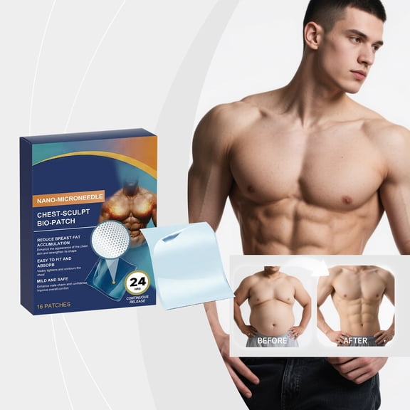 Men’s Chest Care Tape, Moisturizing & Smoothing Adhesive Patches for Male Chest Skin, Soft Breathable & Skin-Friendly Tape for Daily Nourishment