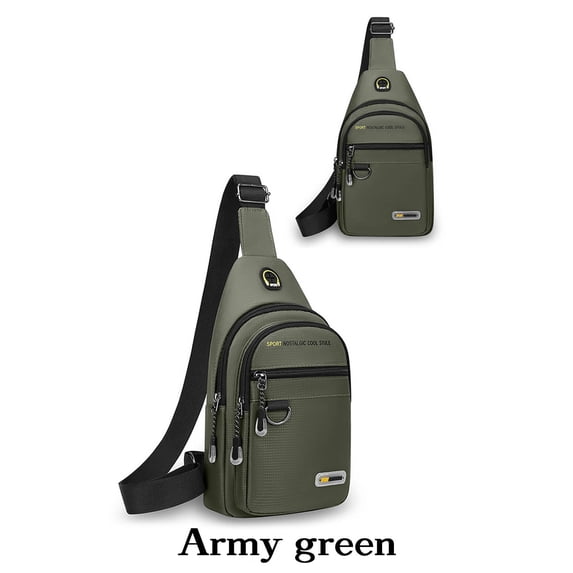 Men’s Chest Shoulder Bag | Lightweight Water-Resistant Crossbody Backpack | Breathable Multi-Compartment Organizer | Secure Adjustable Strap | 30x17x5cm | Travel, Running, Cycling, Sports, Everyday