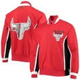 thumbnail image 1 of Men's Chicago Bulls Red Mitchell & Ness Hardwood Classics 75th Anniversary Authentic Warmup Full-Snap Jacket, 1 of 4