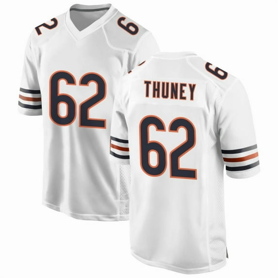 Men's Chicago Thuney 62 White Sports Player Game Stitched Name Number T-Shirts, Large