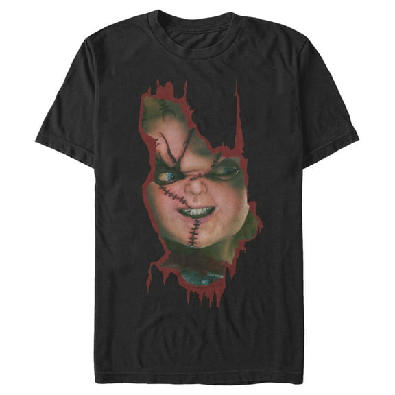 Men's Child's Play Peek-a-Boo Chucky Graphic Tee Black Medium