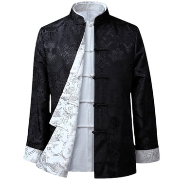 Men's Chinese Dragon Shirt Kung Fu Coats Tang Suit Traditional Chinese Clothing For Men Jackets Hanfu Men S Clothing Gn Yellow Xl