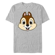 Mens Chip n Dale Chip Face Portrait Graphic T-Shirt