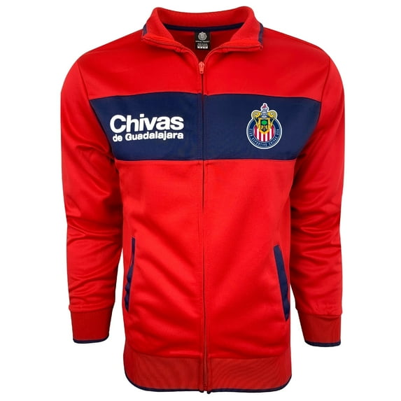 Icon Sports Chivas Track Jacket, Red/Blue, 100% Poly, YM-XXL