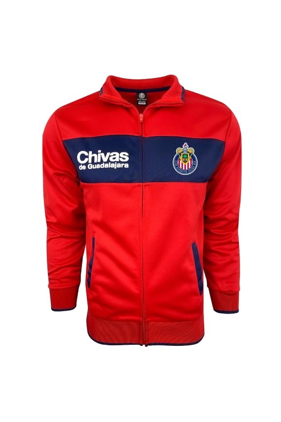 Chivas Track Jacket, Red/Blue, 100% Poly, YM-XXL