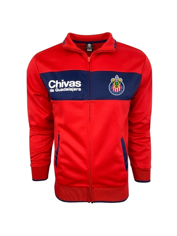 Chivas Track Jacket, Red/Blue, 100% Poly, YM-XXL