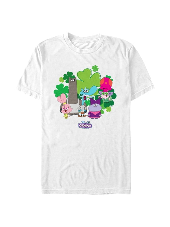 Men's Chowder Main Characters Clovers Graphic Tee White 2X Large