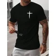 thumbnail image 1 of Men's Christian Faith Cross Minimalist Short Sleeve T-Shirt, 1 of 6