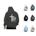 thumbnail image 1 of Men's Christian Hoodies - "I Can Do All Things Through Who Strengthens Me" Bible Verse Graphic Pullover Sweatshirt Comfortable Warm Faith Quote Religious Casual Hoodie Fall Streetwear, 1 of 7