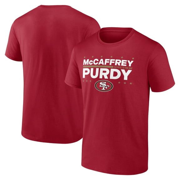 Men's Christian McCaffrey & Brock Purdy Scarlet San Francisco 49ers Election Players T-Shirt