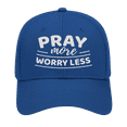 thumbnail image 1 of Men's Christian Pray More Worry Less Embroidered Performance Cap, Royal, 1 of 4