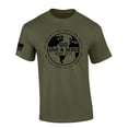thumbnail image 1 of Men's Christian T-shirt Go Love And Serve Mark 16:15 Scripture Short Sleeve T-shirt-Military Green-large, 1 of 1
